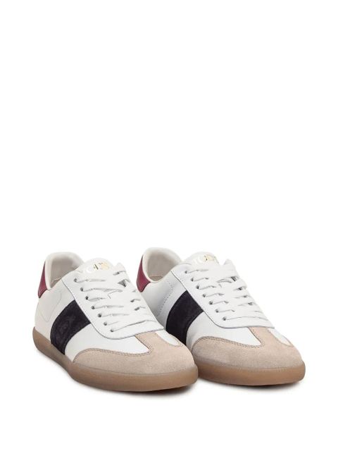 Tod's contrasting leather trainers - White