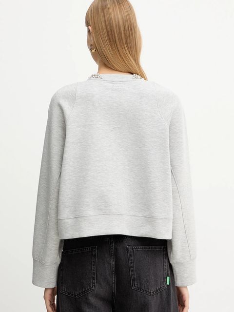 Pinko bluza damska kolor szary z aplikacją 105717 A2TL