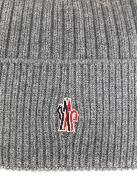 Moncler Grenoble pompom beanie hat - Grey - zdjęcie produktu nr 2