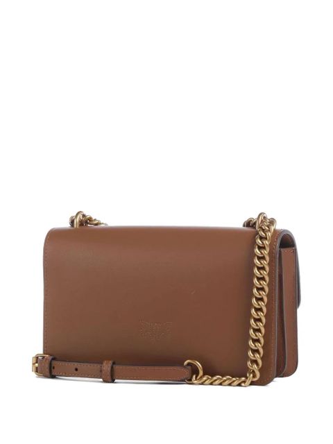 PINKO mini Love One chain crossbody bag - MARRONE