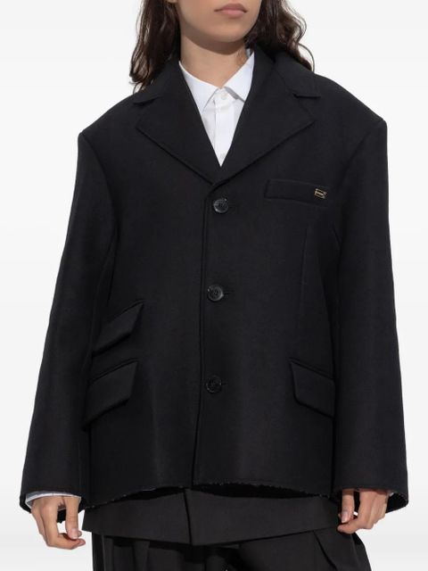Victoria Beckham raw-cut blazer - Black - zdjęcie produktu nr 2
