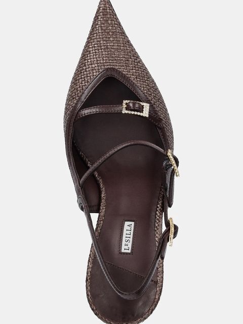 Le Silla szpilki Chanel Morgana kolor brązowy 4213D080BXPPPAN748