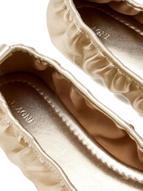 St. Agni gathered ballet flats - Gold