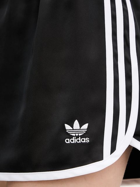 adidas Originals szorty 3S SPRINTER damskie kolor czarny z aplikacją high waist JD3119