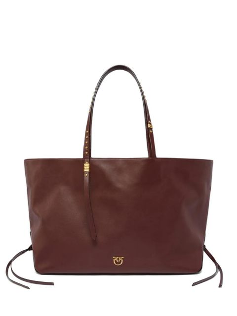 PINKO studded leather tote bag - Red - zdjęcie produktu nr 1