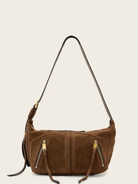 AllSaints torebka hobo damska zamszowa JEAN - zdjęcie produktu nr 1