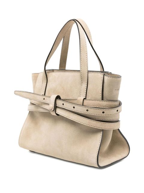 Moschino Tie Me belted tote bag - Neutrals