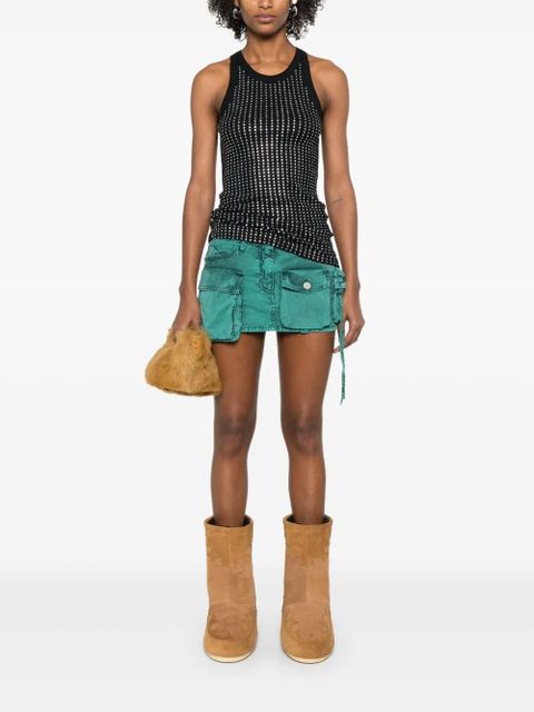 The Attico crystal-embellished tank top - Black - zdjęcie produktu nr 2