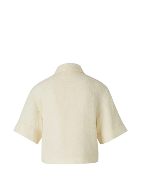 Simkhai bouclé-knit cropped shirt - Neutrals - zdjęcie produktu nr 2