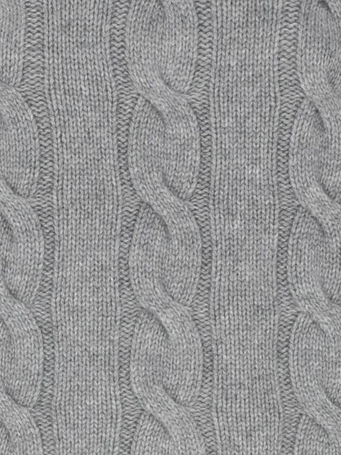 MC2 Saint Barth cable-knit intarsia-sleeves sweater - Grey