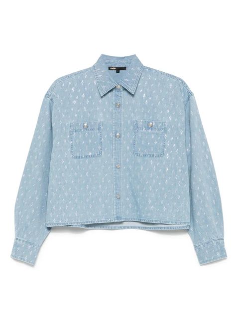 Maje rhinestone-embellished denim shirt - Blue - zdjęcie produktu nr 1