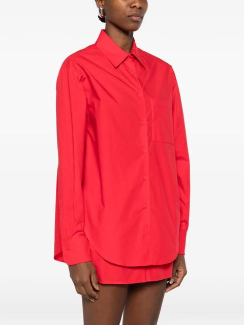 The Frankie Shop Lui button pocket shirt - Red