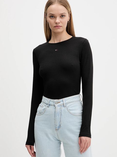 Tommy Jeans longsleeve 2-pack damski kolor biały DW0DW17716