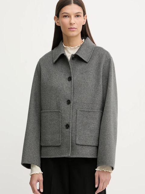 Marc O'Polo kurtka z dodatkiem wełny kolor szary przejściowa 600024370009 - zdjęcie produktu nr 1