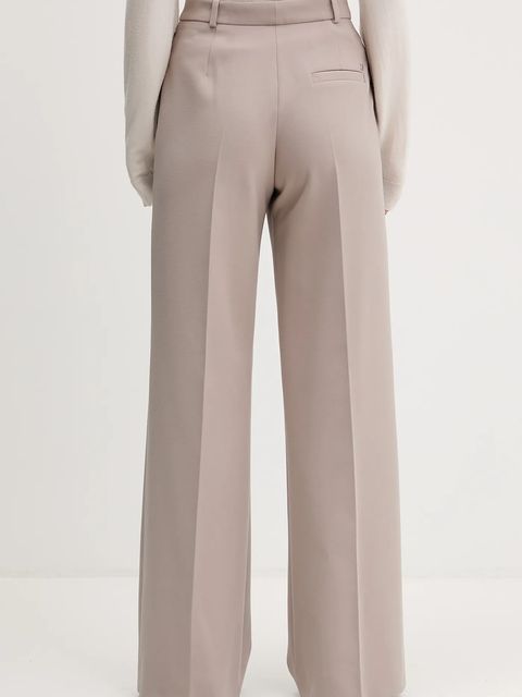 HUGO spodnie damskie kolor beżowy proste high waist 50545533 - zdjęcie produktu nr 2