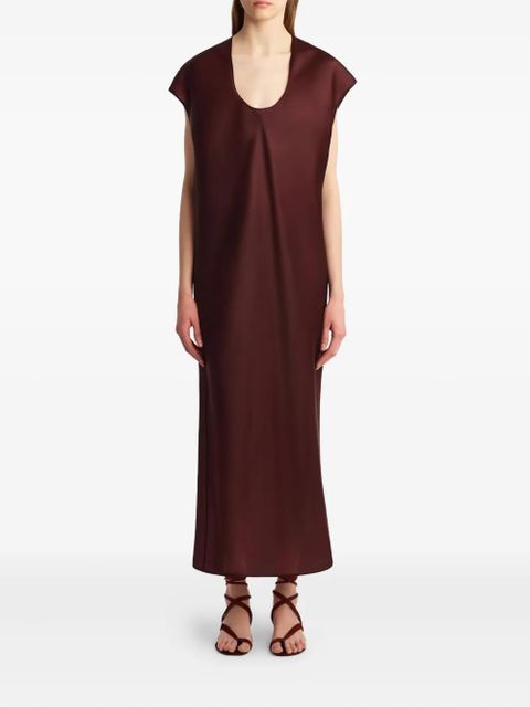 KHAITE Darby scoop-neck dress - Red