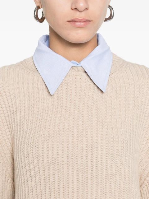 SOLOTRE distressed-finish sweater - Neutrals