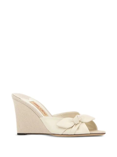 Jimmy Choo Livi bow wedges - Neutrals - zdjęcie produktu nr 2