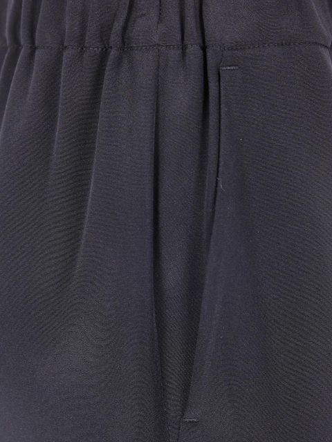 Max Mara elasticated-waist silk trousers - Black