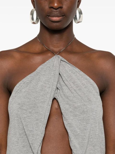 The Attico keyhole cut-out maxi dress - Grey