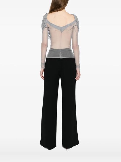 Christopher Esber veiled Top - Grey - zdjęcie produktu nr 2