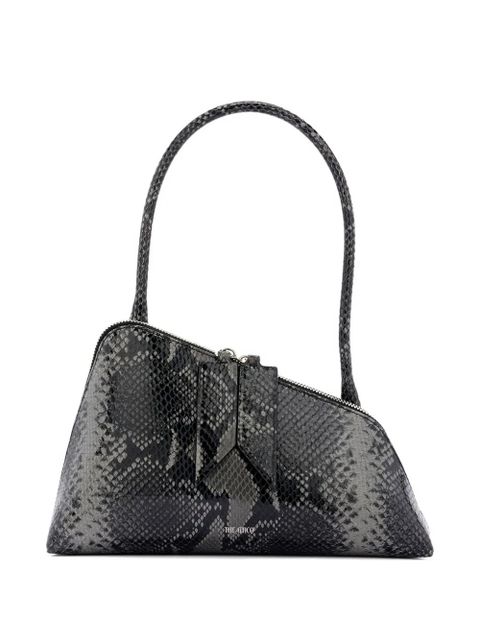 The Attico Sunrise zip leather shoulder bag - Grey - zdjęcie produktu nr 1