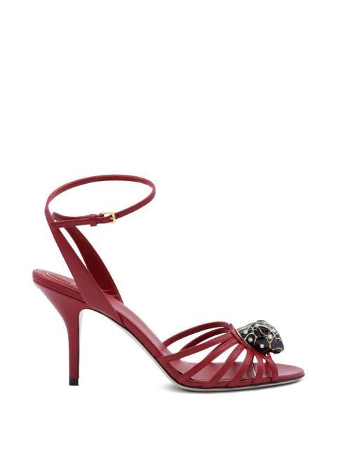 Valentino Garavani Pas De Chat embellished strap heeled sandals - Red - zdjęcie produktu nr 1