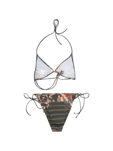 Jean Paul Gaultier floral-print bikini - Green
