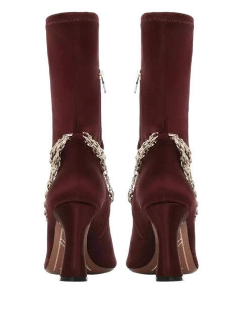 ZIMMERMANN 85mm chain-detail ankle boots - Red - zdjęcie produktu nr 2