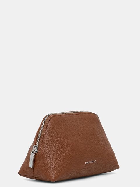 Coccinelle kosmetyczka skórzana kolor brązowy E5.TMF.25.01.01 - zdjęcie produktu nr 2