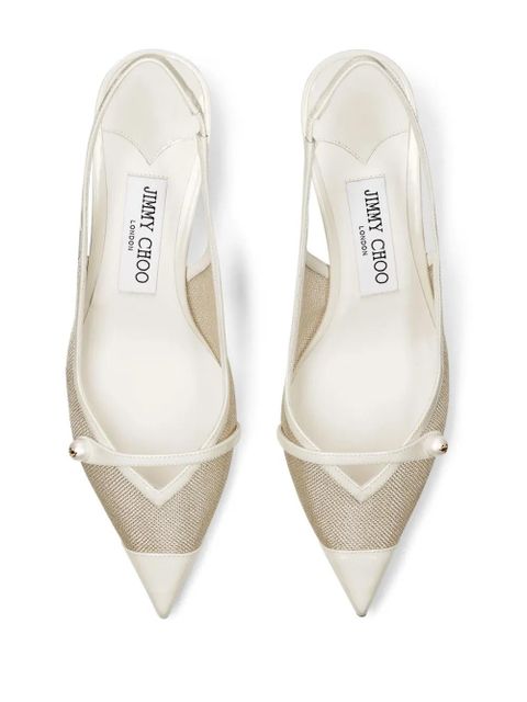Jimmy Choo Amita 45mm slingback pumps - Silver