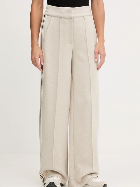 Guess spodnie dresowe z domieszką wełny MURIEL damskie kolor beżowy z aplikacją V5BB16 KCX52 - zdjęcie produktu nr 1