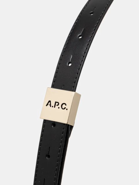 A.P.C. torebka skórzana sac daria flap kolor czarny PXBCD.F61901