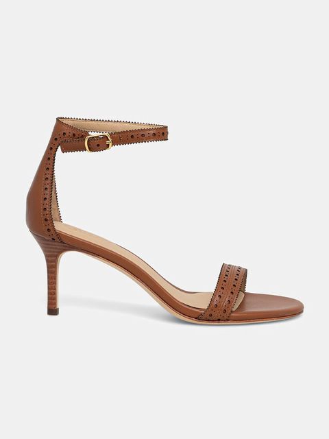 Lauren Ralph Lauren sandały na wysokim obcasie skórzane Allie M - zdjęcie produktu nr 1