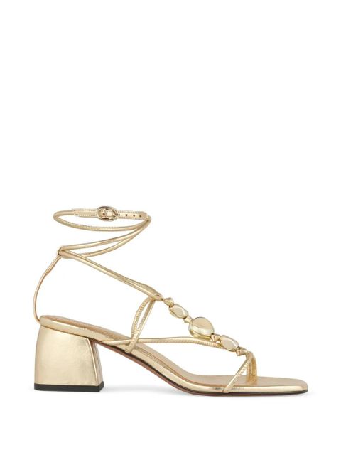 Ba&Sh Caya beaded strappy sandals - Gold - zdjęcie produktu nr 1