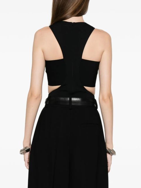 Alexander McQueen cutout top - Black