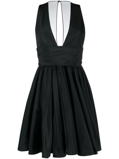 PINKO V-neck pleated dress - Black - zdjęcie produktu nr 1