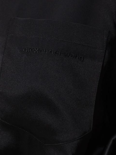 Alexander Wang button-down asymmetrical mini dress - Black