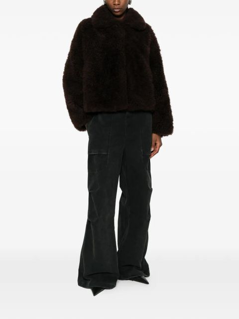 Yves Salomon brown shearling jacket - zdjęcie produktu nr 2