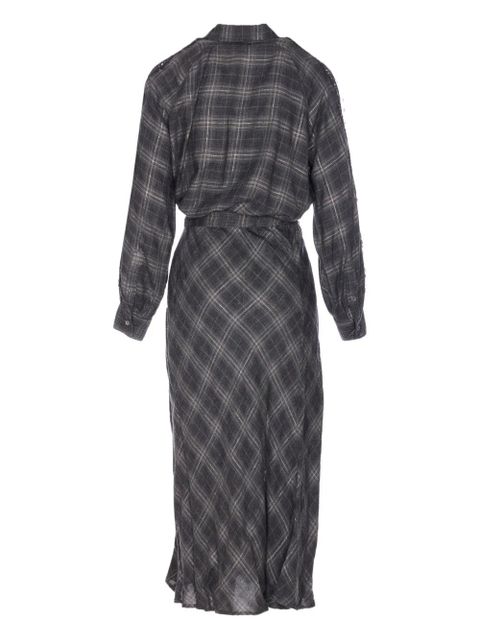 PINKO Osane check maxi dress - Grey - zdjęcie produktu nr 2