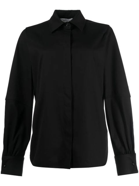 Max Mara long-sleeve stretch-cotton shirt - Black - zdjęcie produktu nr 1