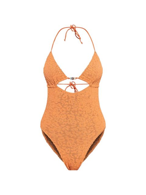 Bond-eye patterned swimsuit - Orange - zdjęcie produktu nr 1