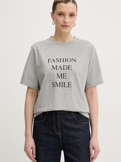 Victoria Beckham t-shirt damski bawełniany - zdjęcie produktu nr 2