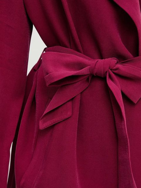 Answear.LAB marynarka kolor bordowy oversize gładka