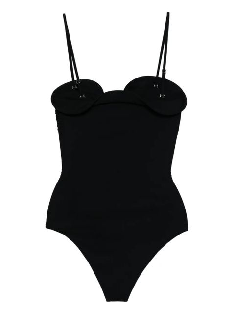 Magda Butrym rose-embellished swimsuit - Black - zdjęcie produktu nr 2