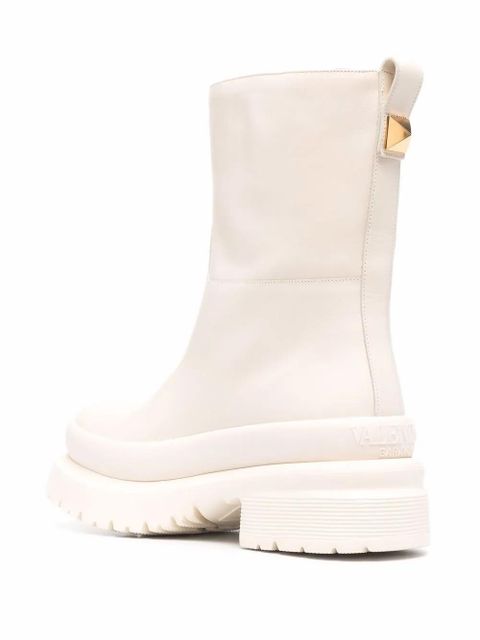 Valentino Garavani Roman-Stud ankle boots - Neutrals