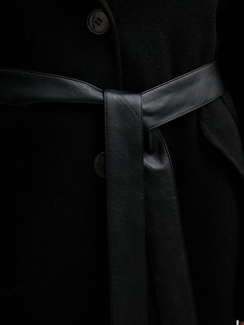 Marc Aurel płaszcz z wełną kolor czarny 5026-1000-93348