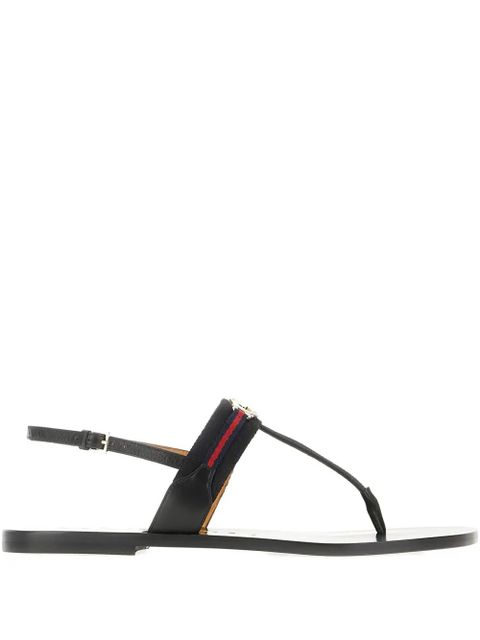Gucci Interlocking G Web flat sandals - Black - zdjęcie produktu nr 1