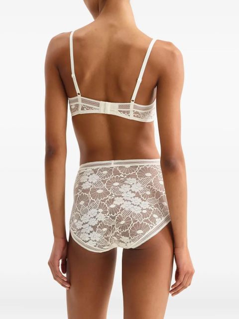 ERES Acacia floral-lace high-waisted briefs - White