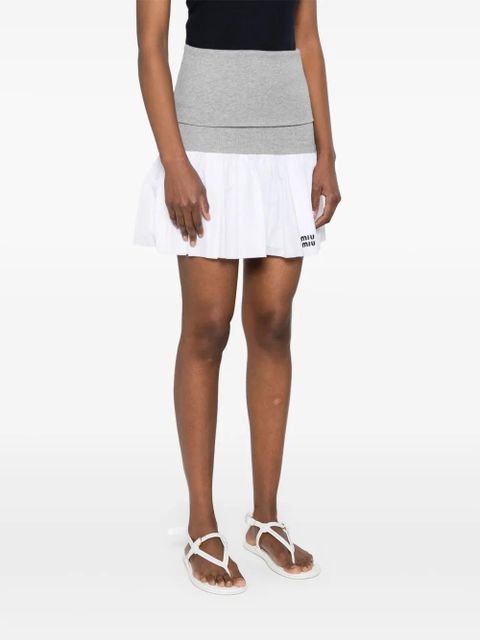 Miu Miu layered skirt - Grey